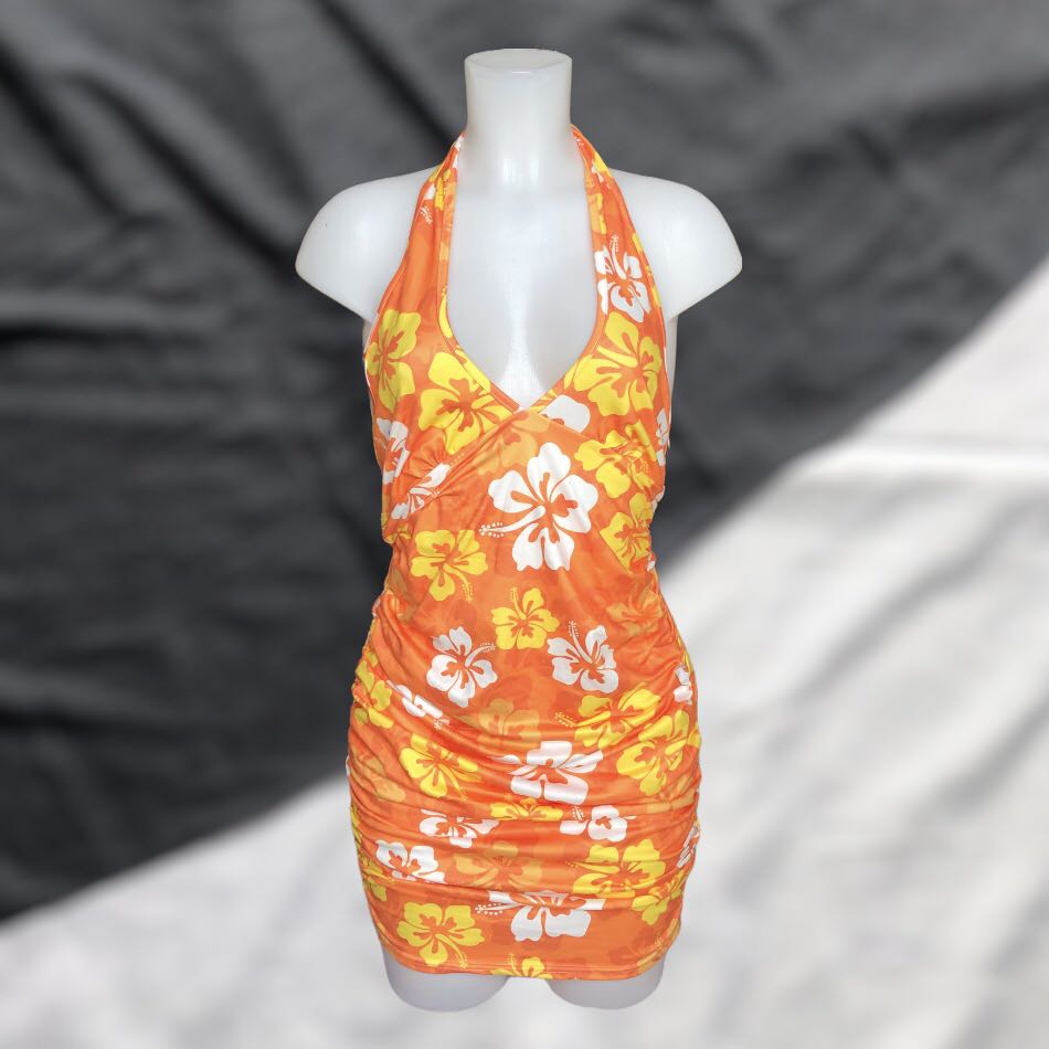 Shein Hawaiian Halter Dress, Women's Fashion, Dresses & Sets, Dresses