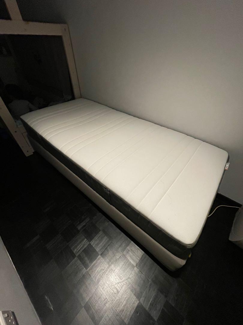 Single IKEA Mattress and Frame, Furniture & Home Living, Furniture, Bed