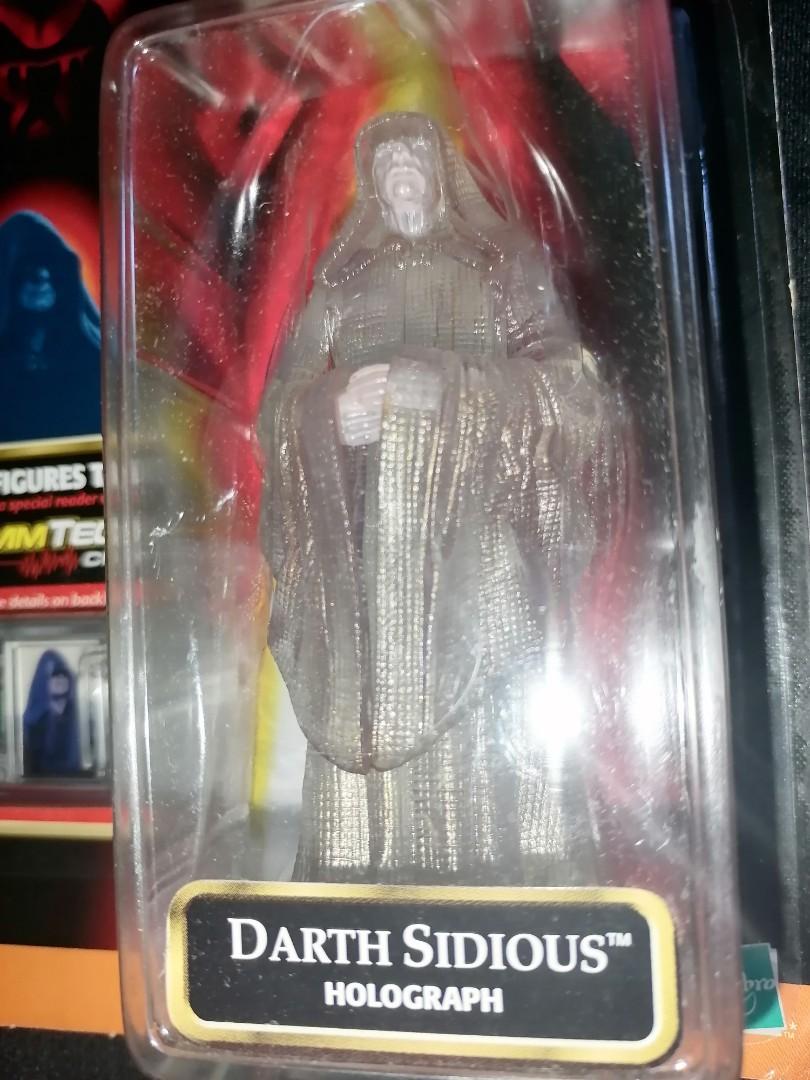 1998 Hasbro Star Wars EP1 Carded Action Figure - Darth Sidious With CommTech Chip