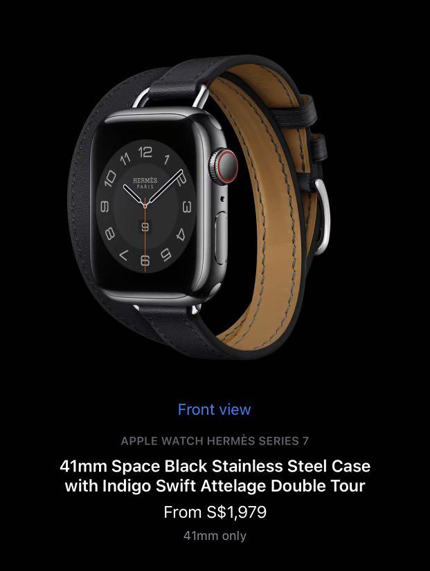 Space black stainless steel sales case with double tour