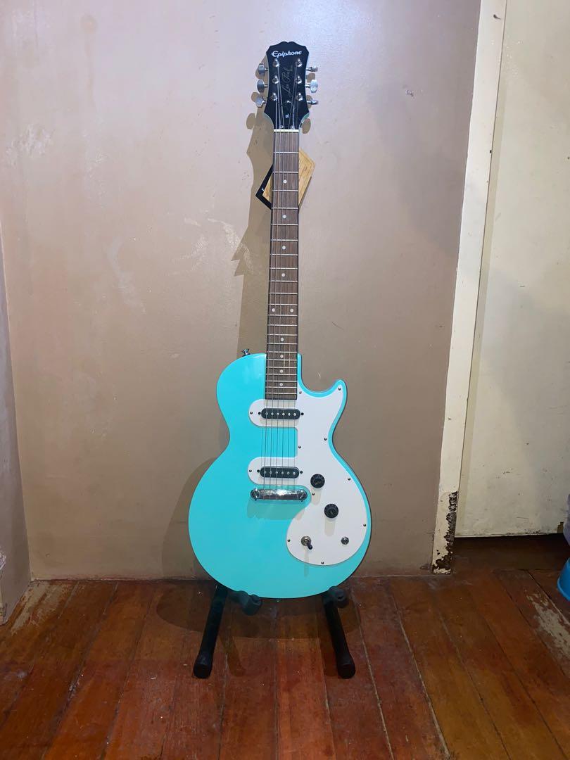 Teal Electric Guitar Epiphone Les Paul, Hobbies & Toys, Music & Media