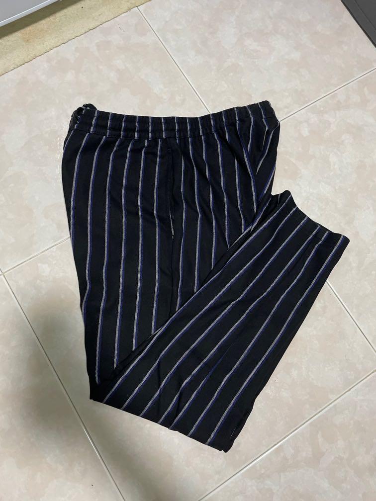 Topman Striped Pants in Black
