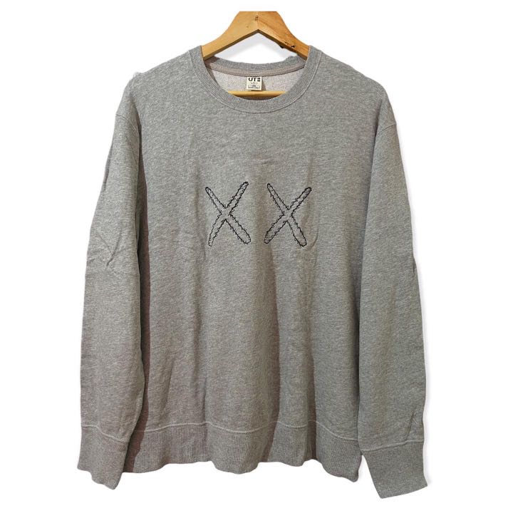 KAWS x Uniqlo x Sesame Street XX SweatshirtnGray Sweaters