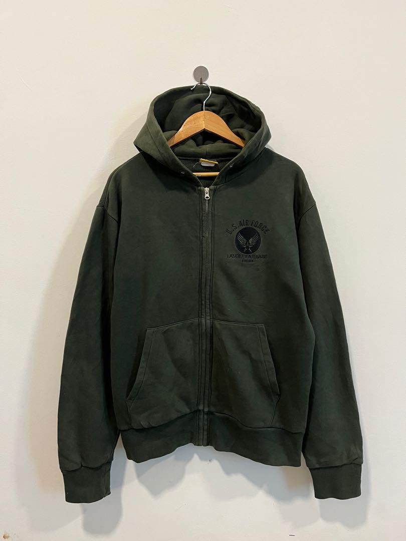 Air force zipper top hoodie