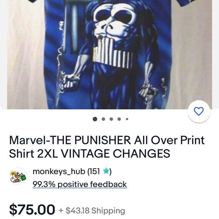 Vintage 2000 Changes Marvel Comics The Punisher All Over Print