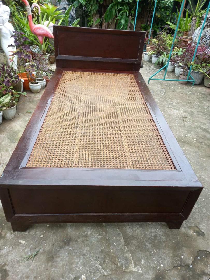 Vintage Solid Narra Bed, Furniture & Home Living, Furniture, Bed Frames