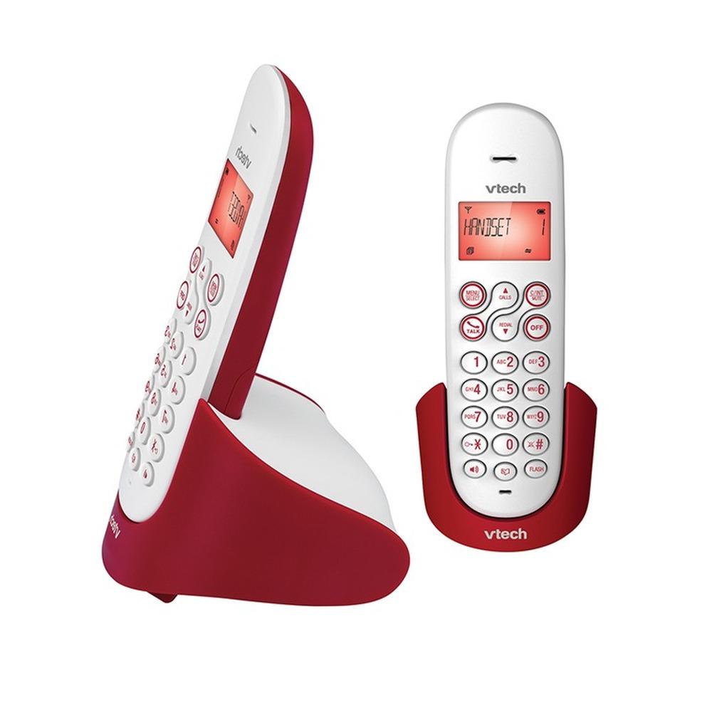 VTECH ES2210-2A-RA Colour Series Twin Digital Cordless Phone (Raspberry ...