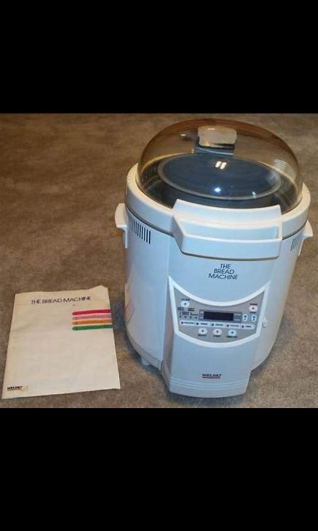 Wel-Bilt Bread Machine ABM-100-3 White Dome Top 2 Lb.Bread Maker