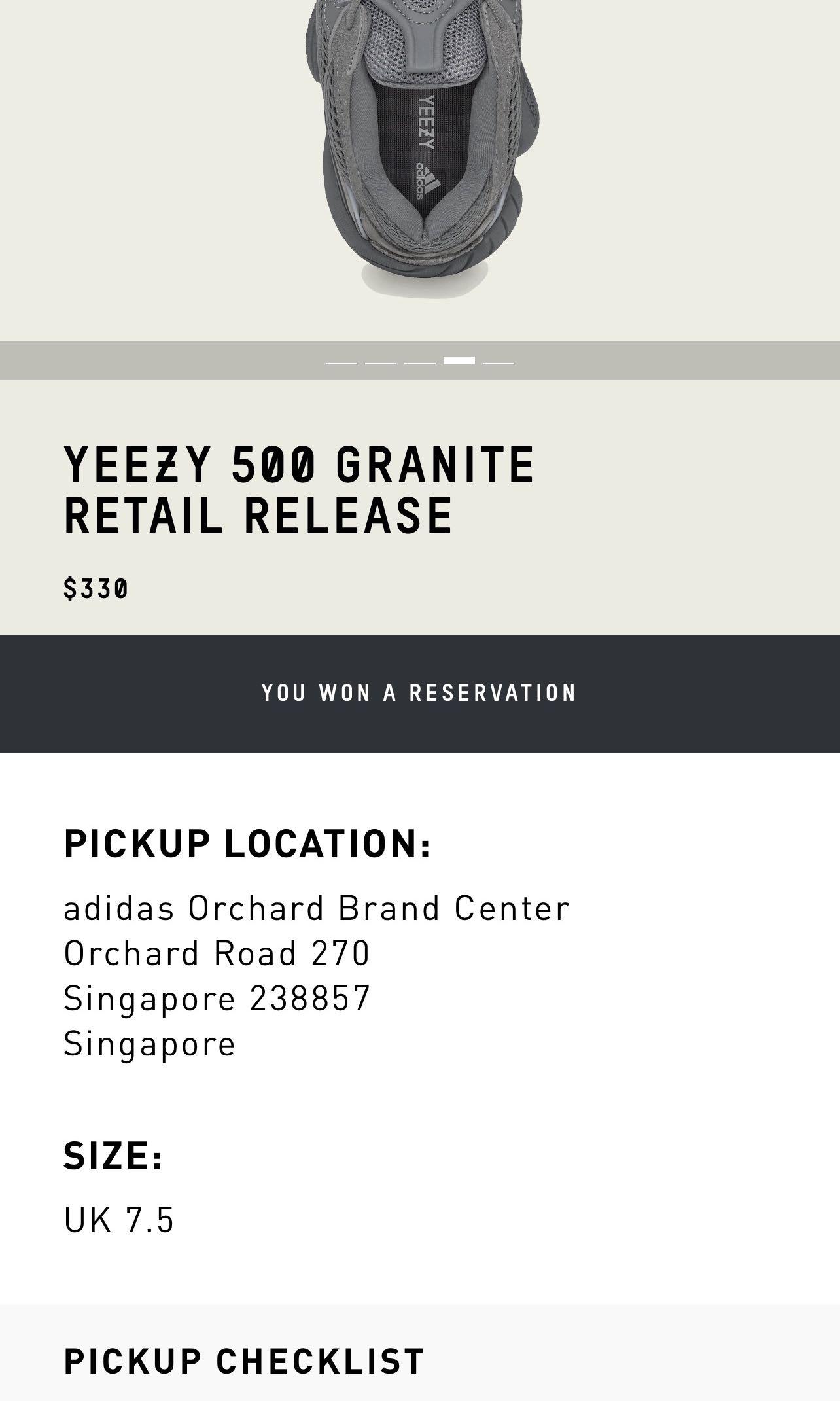 Yeezy 500 granite Mi VN us8, Men's Fashion, Footwear, Casual