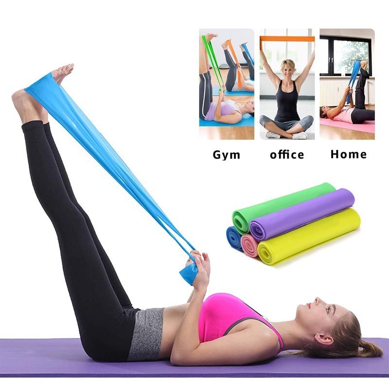 FREE DELIVERY] Yoga Resistance Bands Exercise Elastic Band Long Tension  Fitness Belt Strong Stretch Band, Sports Equipment, Exercise & Fitness,  Toning & Stretching Accessories on Carousell