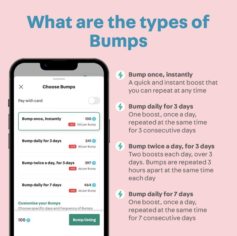 You can now use Bump for only $1! (For selected categories only ...