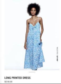 Zara printed maxi dress