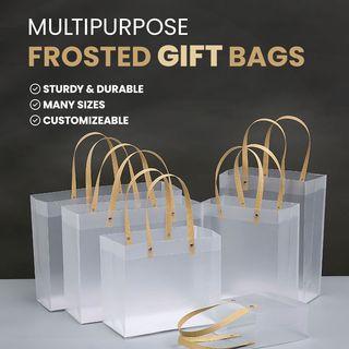 1set Plastic Gift Wrapping Bag, Minimalist Clear Self-adhesive Gift Bag For  Party