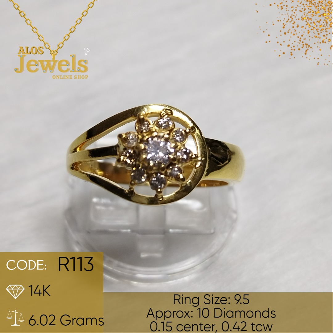14k gold ring on sale price with diamonds