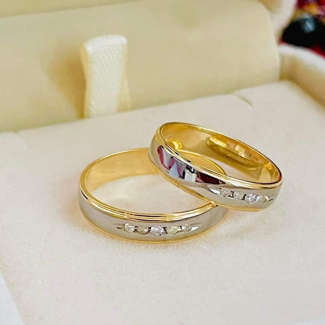 18k Saudi gold customize wedding ring