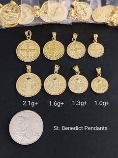 18K Saudi Gold St. Benedict Pendant