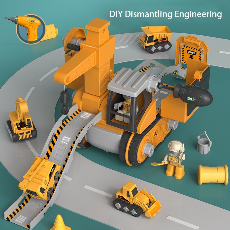 4 in 1Disassembly Engineering Vehicle Engineer Role Play Pretend Toy ...