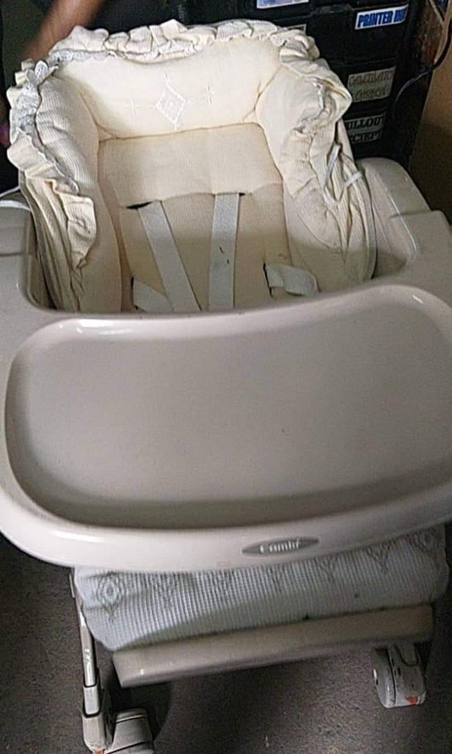 5in1 High Low Bed Chair Autoswing (Category: Other Kids Furniture) located in Quezon City. Submitted by mrtiu.06 (Listing ID 1178013773, Image 1). Description: Combi brand very good working condition 110volts JAPAN capacity is newborn to 4 years high low feeding chair daybed and rocker with music You may visit WISEMOMSPH ONLINE SHOP in fb or drop by to purchase the unit.