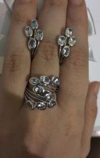 925 Silver Ring  Genuine Aquamarine
