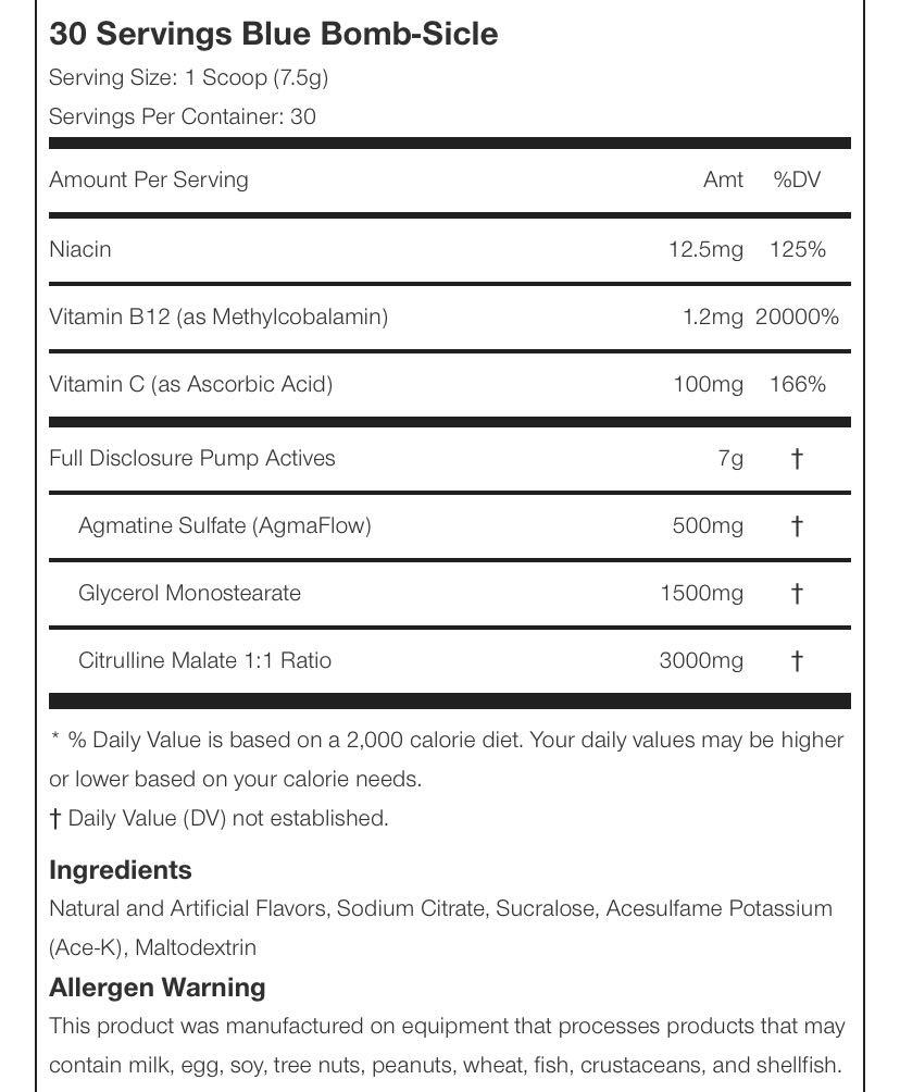 MAN Sports Pump Powder caffeine free pre workout preworkout Carousell