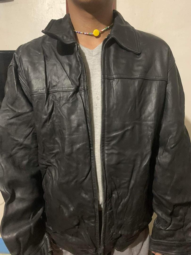 American Classics Colebrook XL BLACK Leather Bomber Jacket Coat