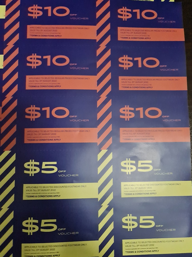 ASICS vouchers worth 80 discount each paper. PRICE NEGOTIABLE