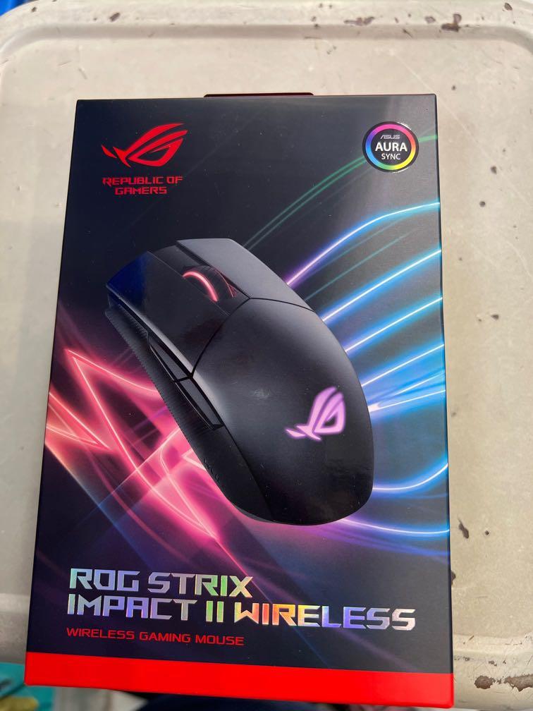 ASUS ROG Strix Impact II Wireless RGB無線遊戲滑鼠, 電腦＆科技, 電腦周邊及配件, 電腦滑鼠及相關產品 ...