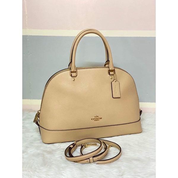 AUTHENTIC Coach Large Sierra Satchel Dome Bag Nude/Beige, Women's Fashion,  Bags & Wallets, Cross-body Bags on Carousell