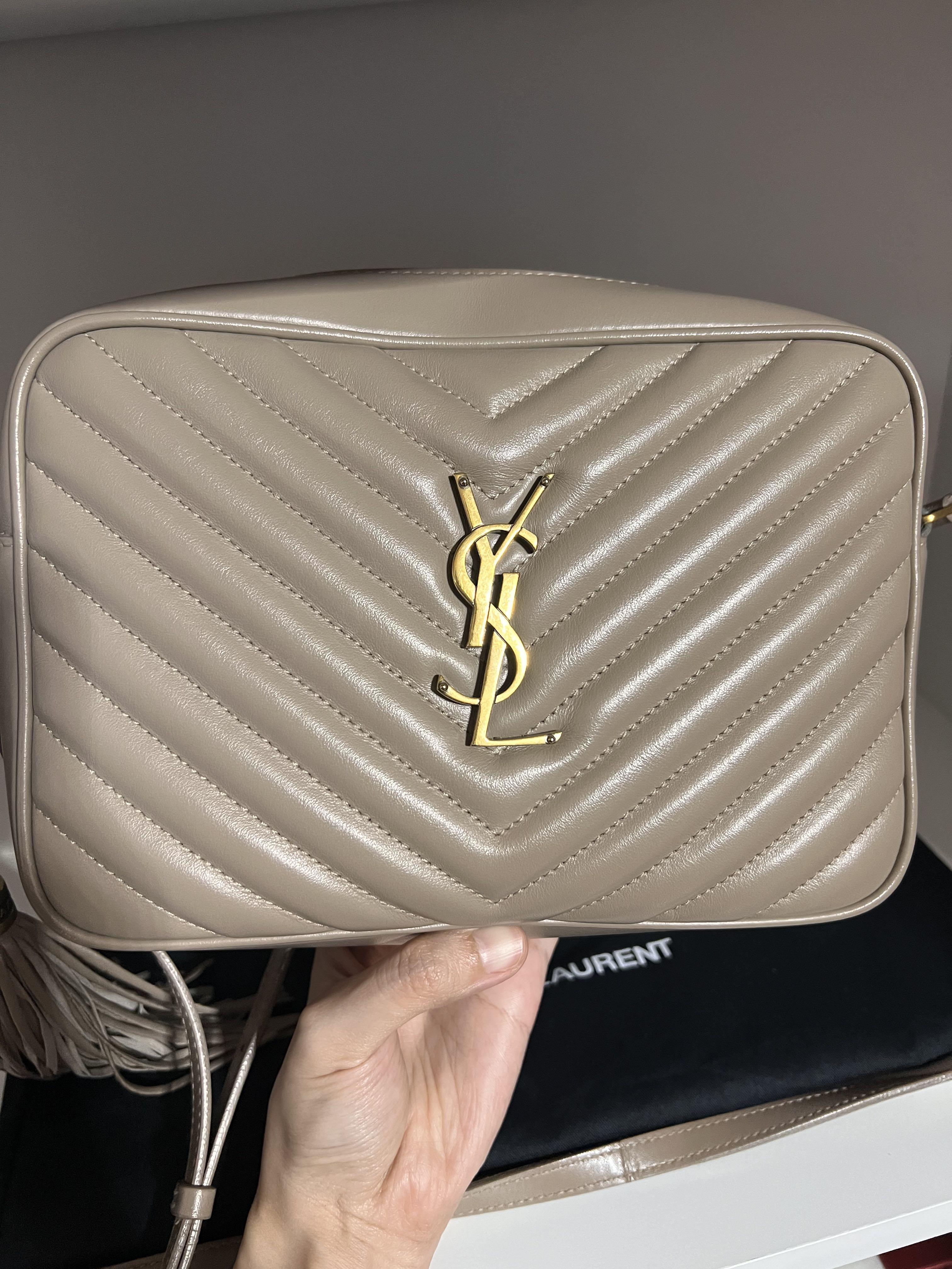 Saint Laurent Uptown Pouch In Canvas and Smooth Leather Natural Beige in  Canvas/Leather with Gold-tone - US