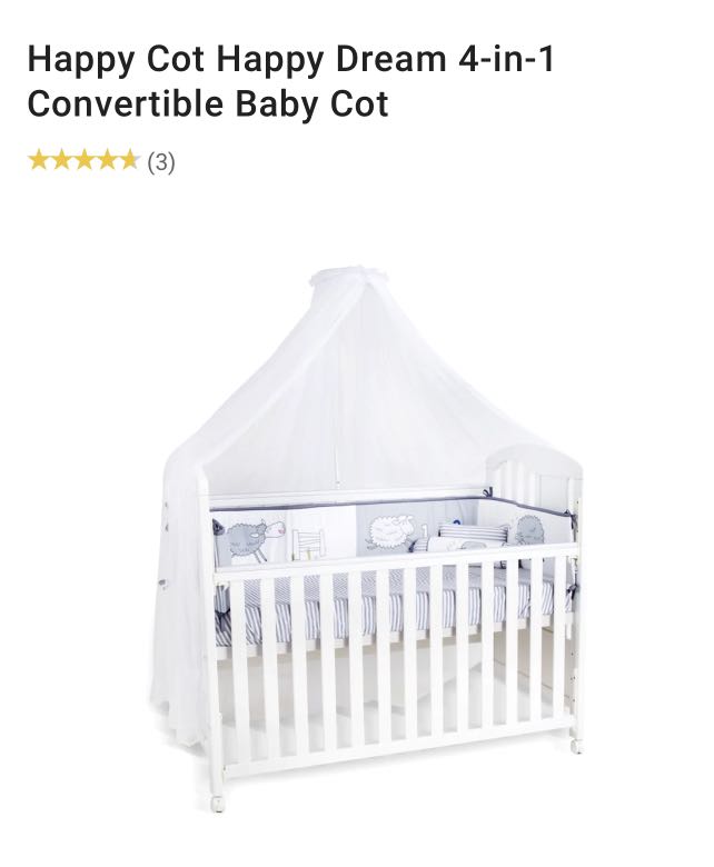 [NEW] Happy Cot baby cot, Babies & Kids, Baby Nursery & Kids