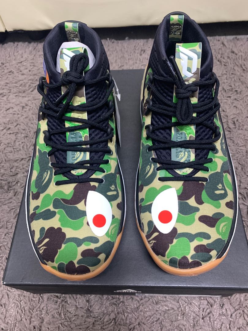 Bape x Adidas Dame 4 Green Camo REPRICED Men s Fashion