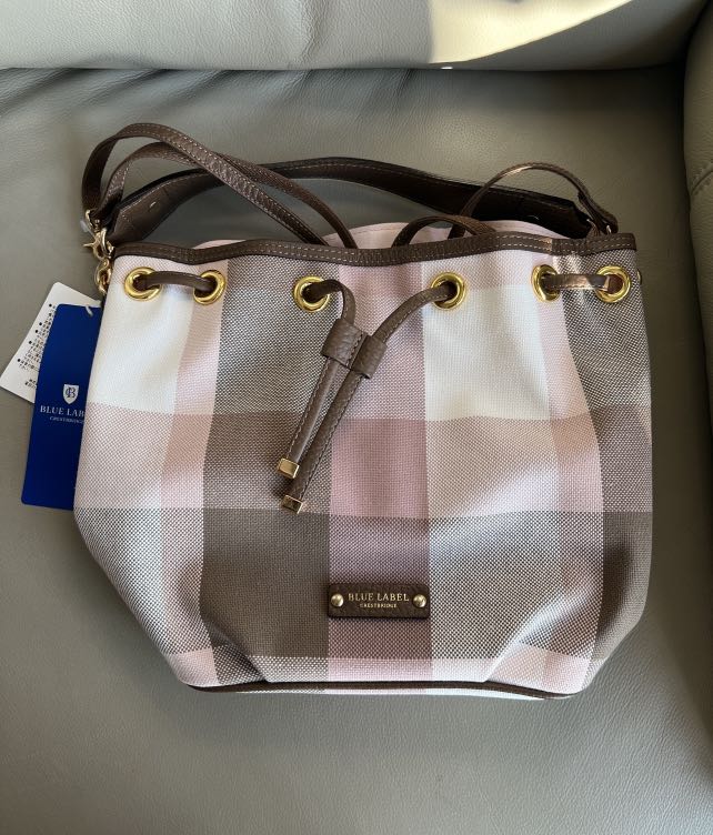 Brand new Blue Label Crestbridge Pink Bucket Bag Women s Fashion