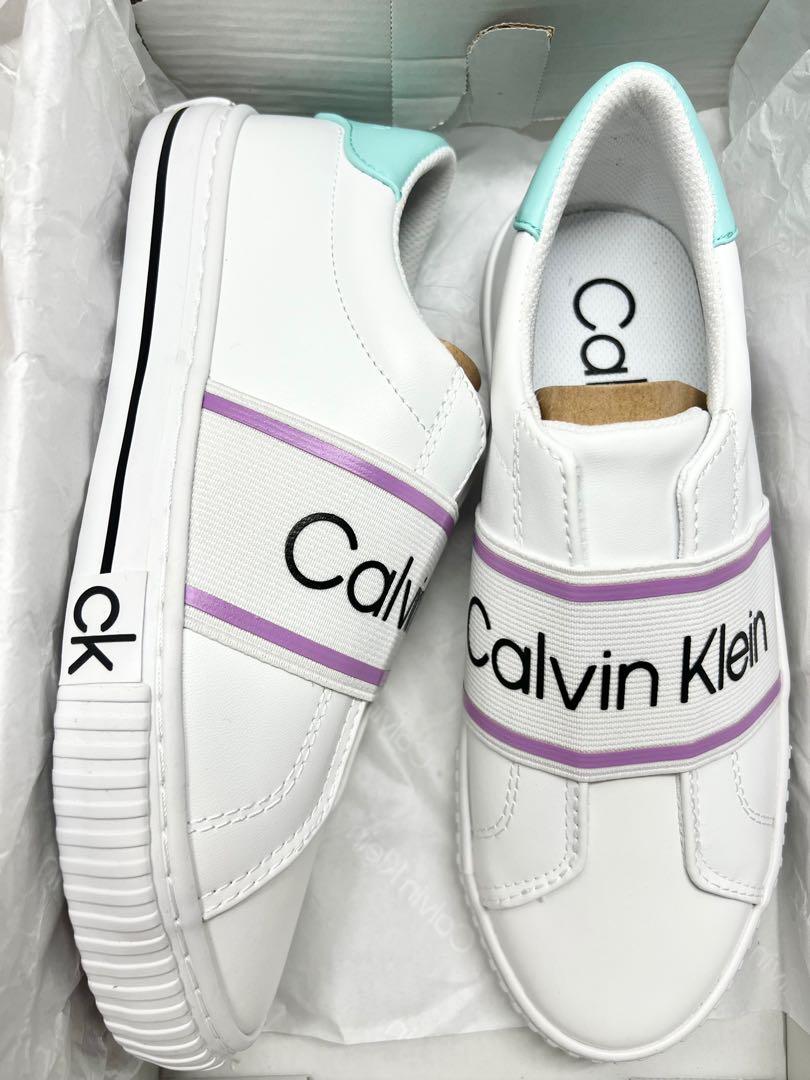 Calvin Klein Ck Clairen Women'S White Slip Ons Sneakers Shoes Size 6.5,  Women'S Fashion, Footwear, Sneakers On Carousell