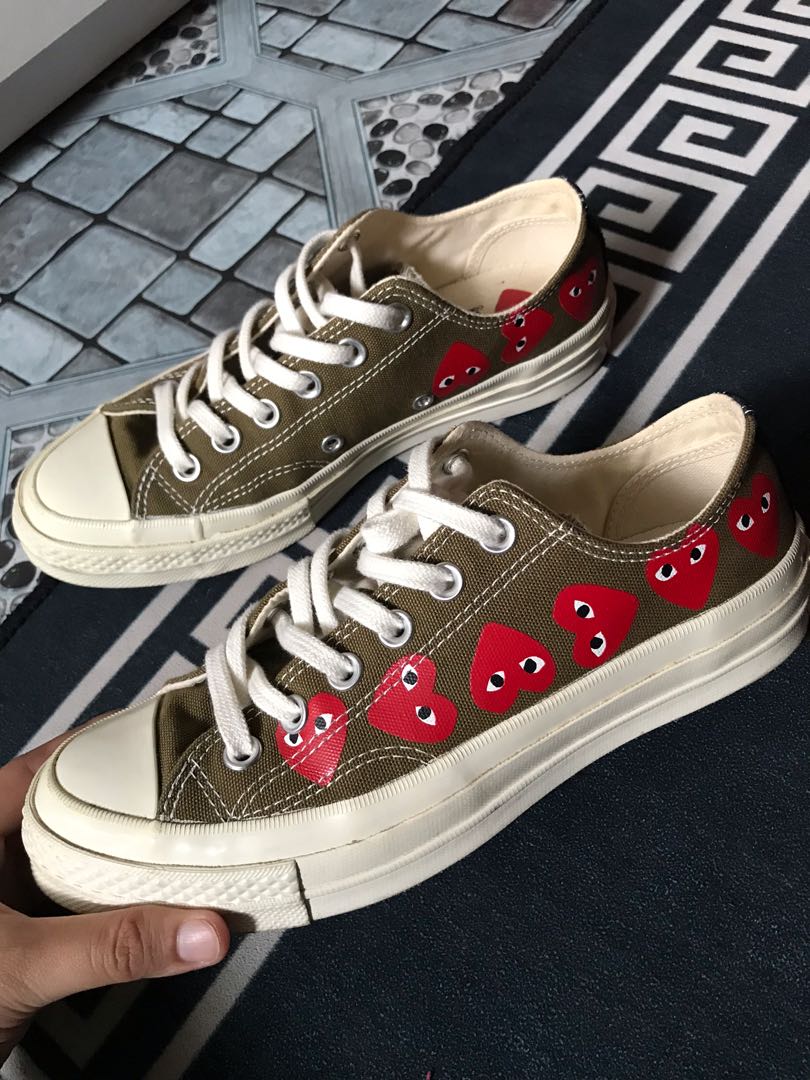 Converse CDG triple heart Women s Fashion Footwear Sneakers