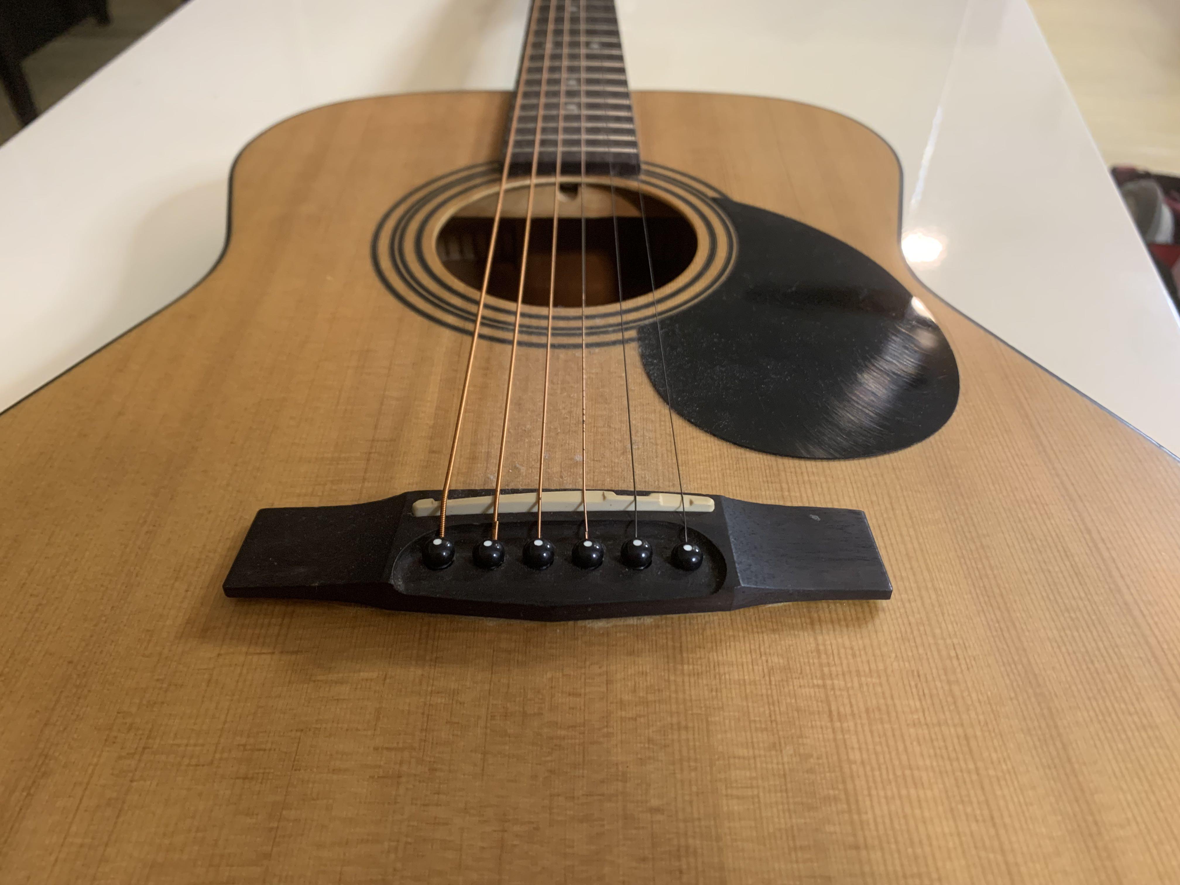 Cort AF510-OP-W Acoustic Guitar w/Bag, Open Pore, Hobbies & Toys, Music ...