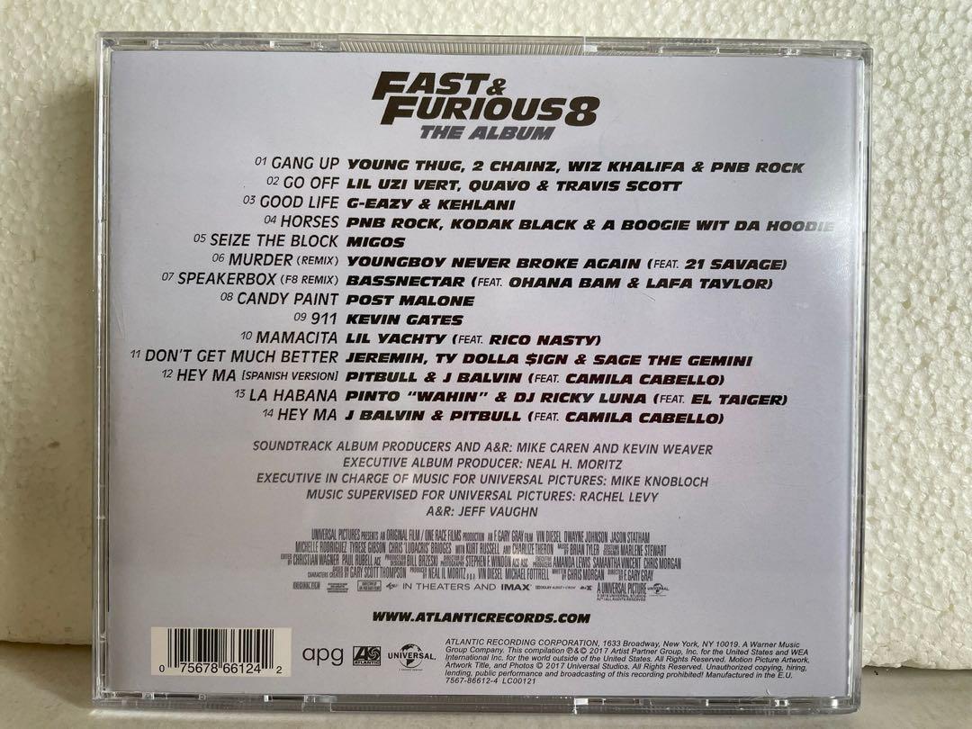 Fast and Furious 8 The Album CD, Hobbies & Toys, Music & Media, CDs & DVDs on Carousell