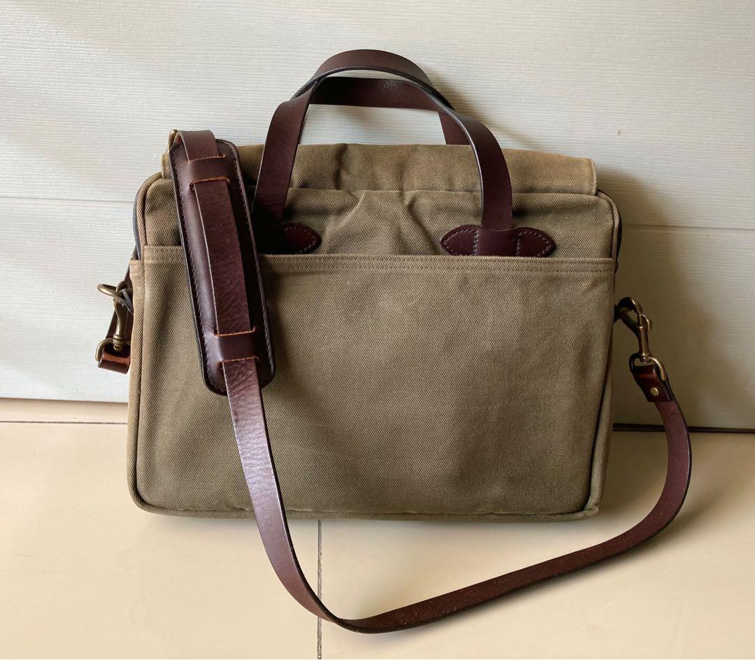 Filson Rugged Twill Original Briefcase in Otter Green, Men's Fashion