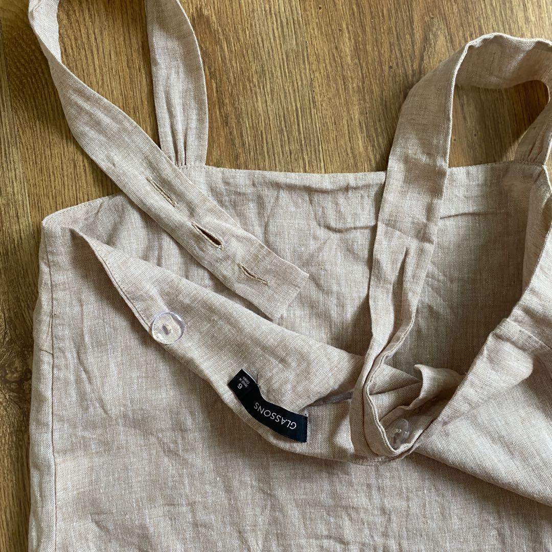 Glassons Squareneck Linen Top, Women's Fashion, Tops, Sleeveless on Carousell