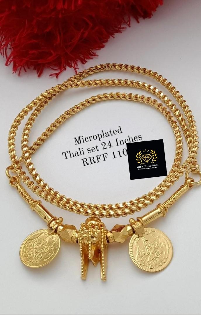 Indian gold plated Thali set chain