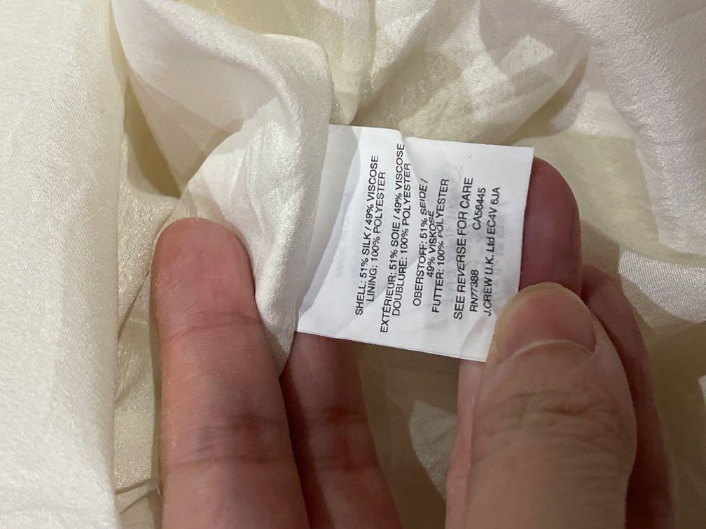 J crew atasan size 4 top blouse wanita putih knit