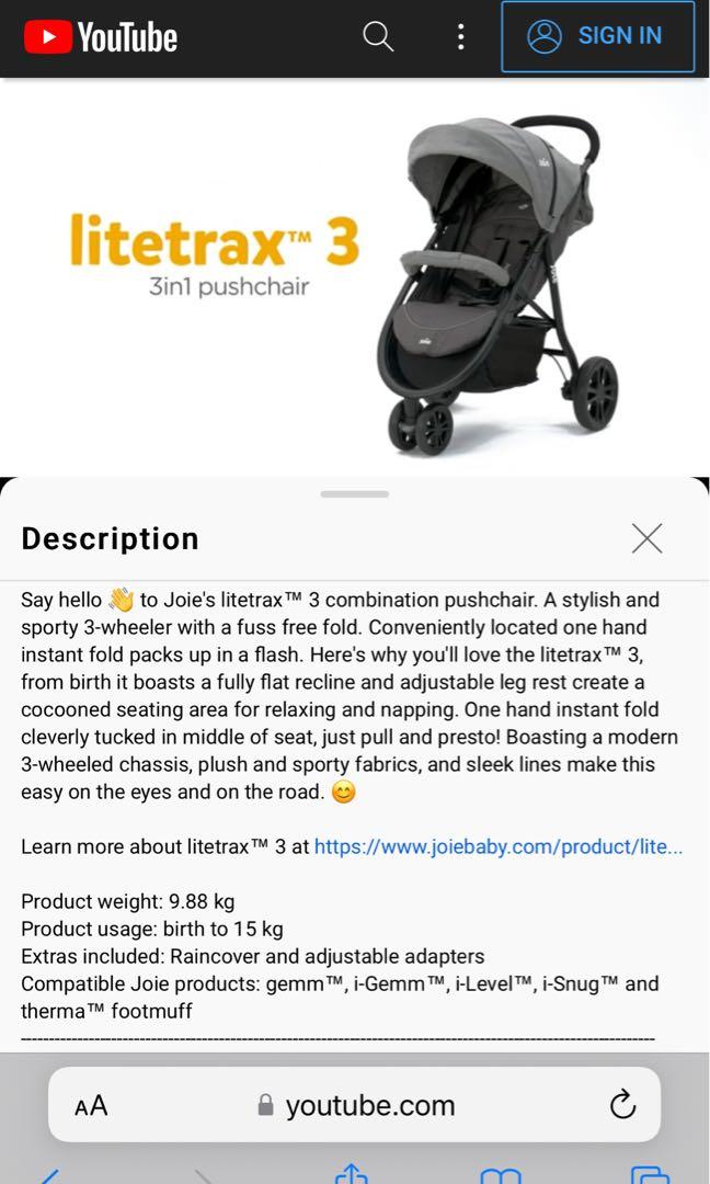 Joie litetrax 3 manual top