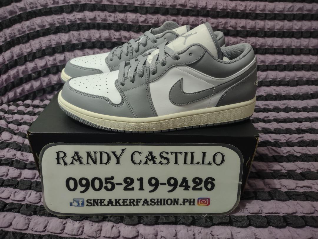 Jordan 1 low Vintage Grey size 9 Men s Fashion Footwear