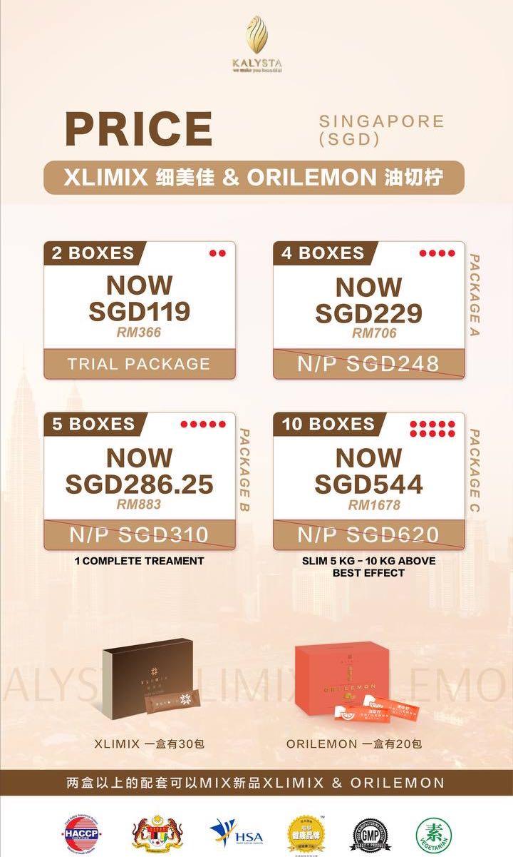 KALYSTA XLIMIX ORILEMON CARB BLOCKER DETOX SLIMMING, Health & Nutrition