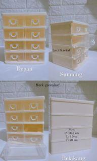 Laci mini 8 sekat cantik / mini drawer / storage penyimpanan