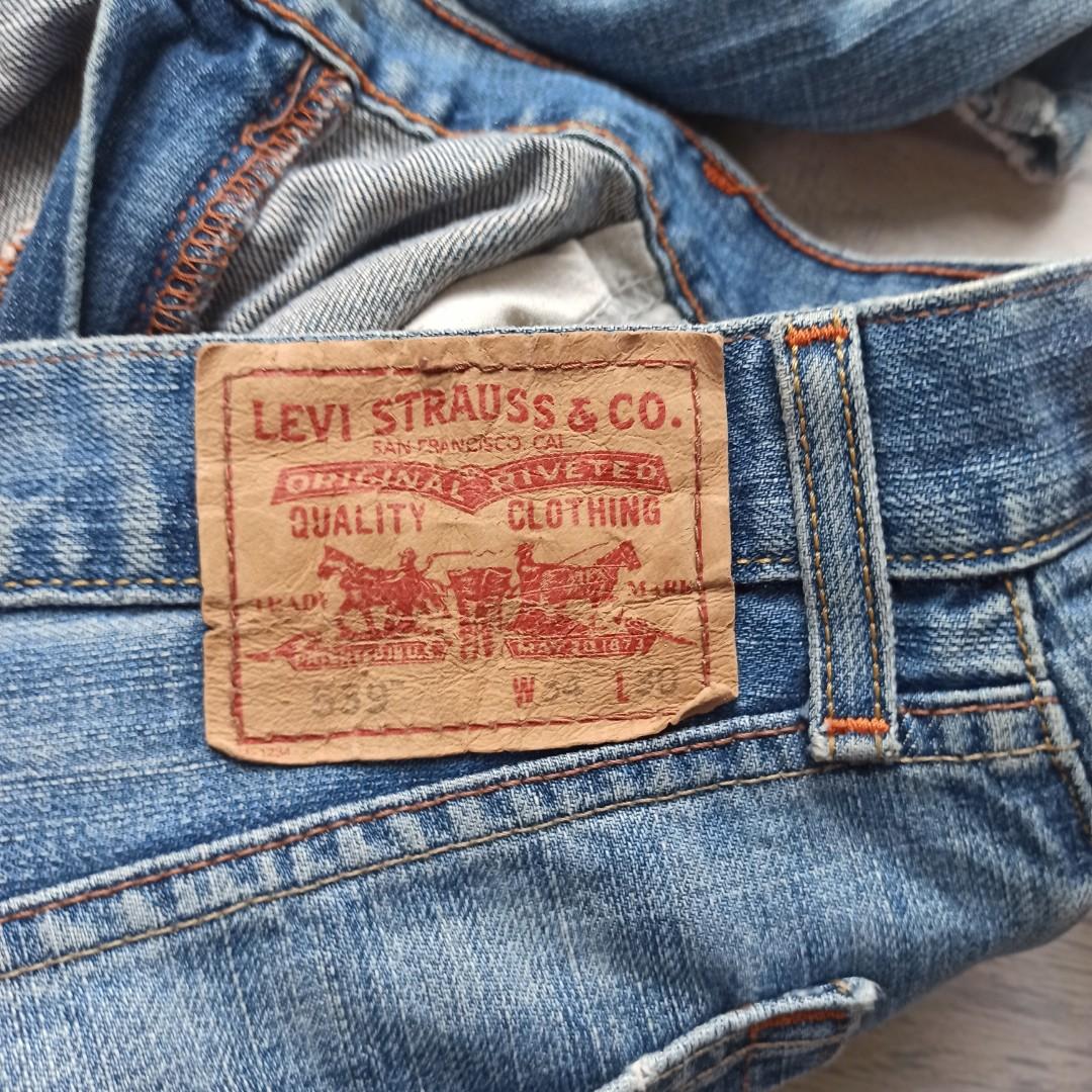 LEVIS 539 vintage straight jeans button 104M made in MEXICO, Fesyen Pria,  Pakaian , Bawahan di Carousell