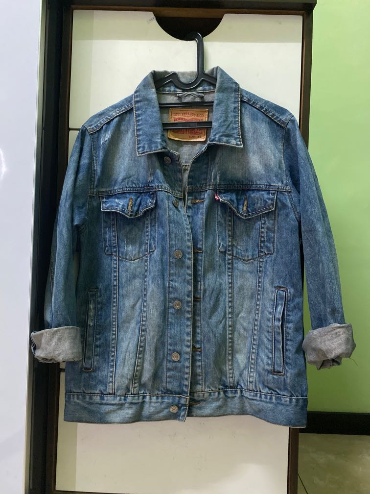 Jaket top levis ripped