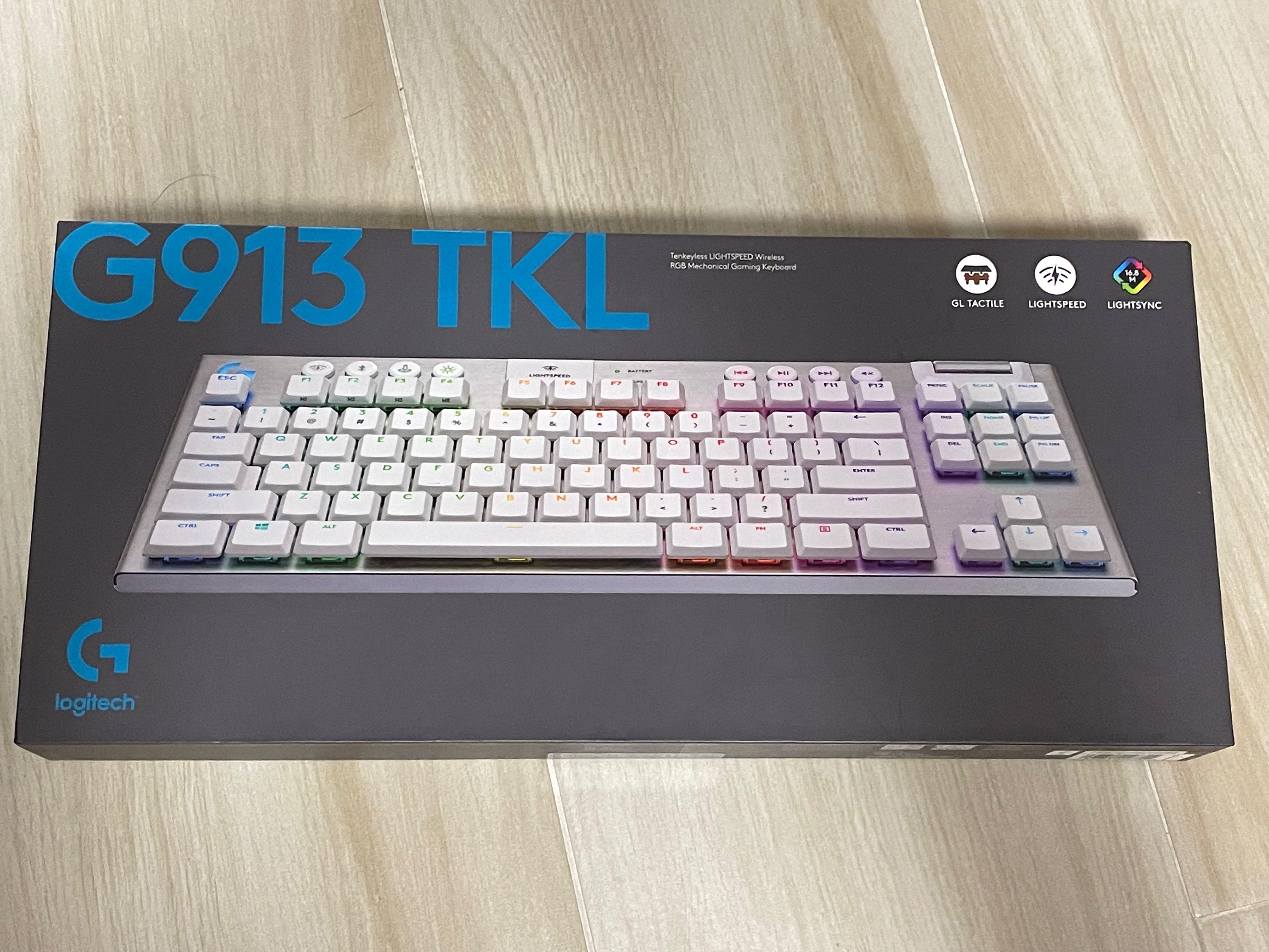 Logitech G913 TKL Lightspeed RGB 無線鍵盤茶軸99%新仲有兩年保養