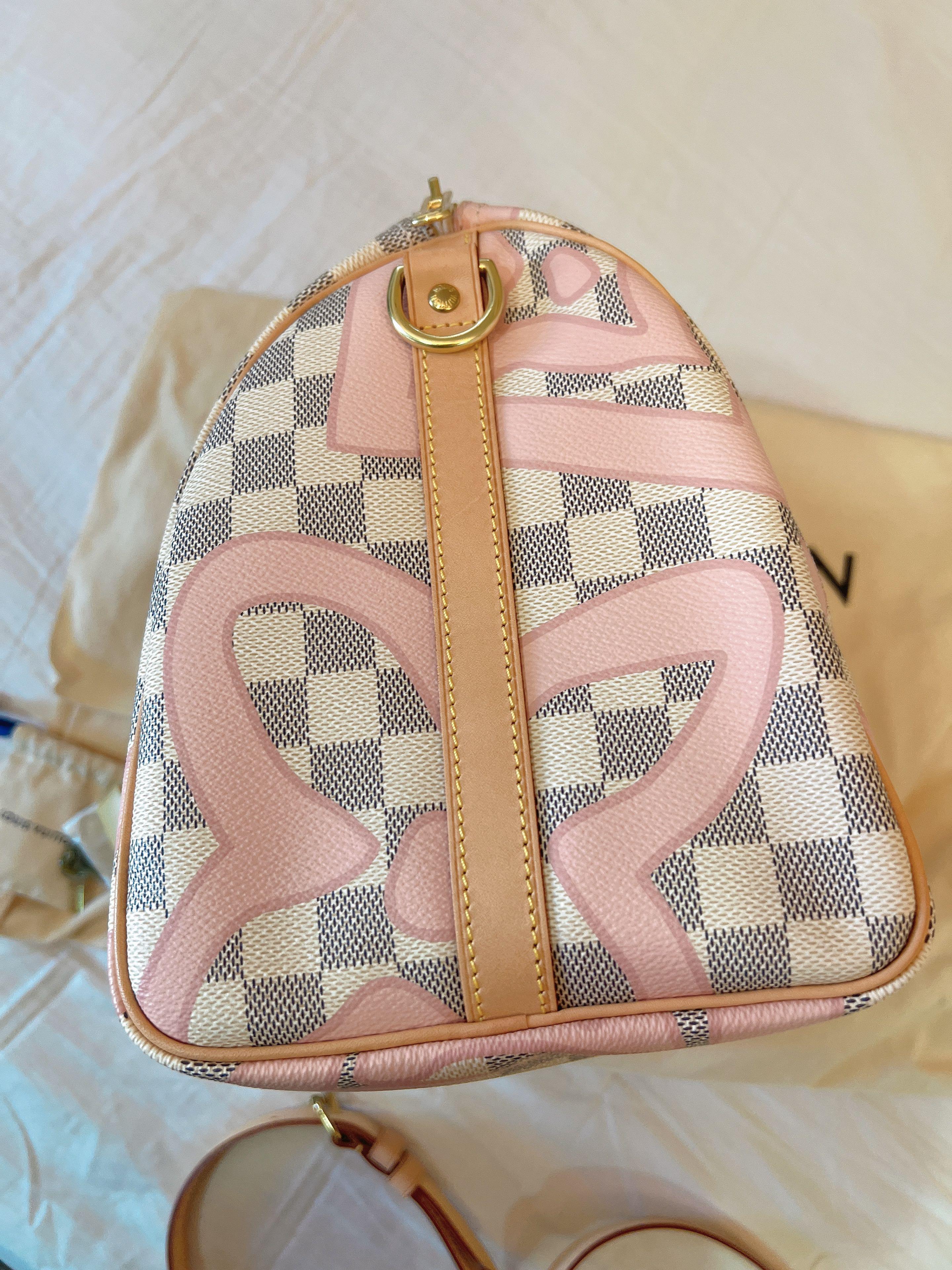 Louis Vuitton Speedy 30 Bandoulière Pink Tahitienne Handbag Bag –  eliterepeatny