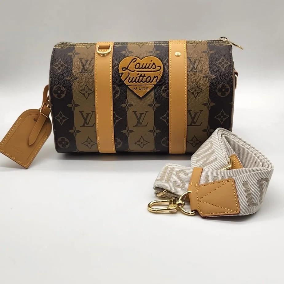 Louis Vuitton x Nigo Keepall Bandouliere Damier Ebene Giant 50 Brown in  Coated Canvas with Blacktone  US