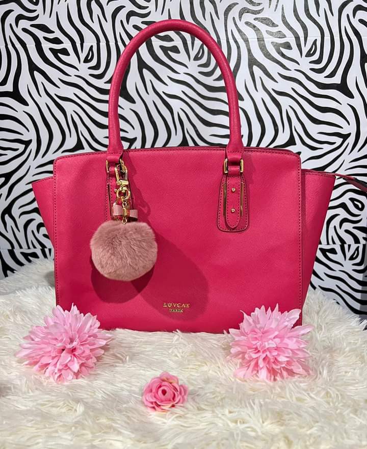 Lovcat Paris Designer Pink Leather Shoulder Bag Small Handbag Heart | eBay